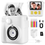 Kids Camera- Instant Print Camera 1080P 2.4 Inch Screen Digital Video Camcorder Camera with 16X Digital Zoom, 32GB TF Card & Colour Pen Included for Girls & Boys Gifts