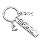 CHOORO Chemistry Teacher Keychain Gift Microscope DNA Keychain Science Teacher Jewelry Laboratory Gift Periodic Table Gift (Science Teacher Keychain)