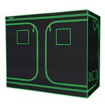 Green hut Grow Tent 96"X48"X78" 600D Mylar Hydroponic Indoor Grow Tent with Observation Window, Removable Floor Tray and Tool Bag for Indoor Plant Growing 8X4