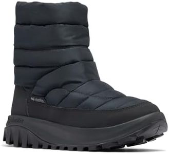 Columbia Women's Snowtrot Mid Snow Boot, Black/Titanium Ii, 6 Wide