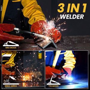 SSIMDER 140 Amp MIG Welder – Portable Gasless Welding Machine