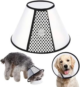 WYFCR Pet Cone Recovery, Grand Chien réglable Elizabeth Recovery Collier de Protection pour la cicatrisation Post - opératoire des plaies, Coupe des Ongles, (Tour de Cou 33-38cm)