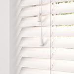 Hand Made To Measure FAUX WOOD Venetian Blinds - British Made - by HOMESMART BLINDS (Cotton White)