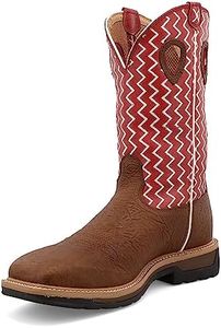 Twisted X Men's Steel Toe Lite Western Work Boot, Distressed Saddle/Cherry, 11(D)