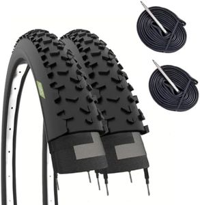 Ecovelo Tasselati Neumáticos MTB 27,5 x 2,25 (57-584) + cámaras de Aire, Adultos Unisex, Negro, 27,5"