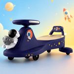 Lifelong Astro Swing Car Ride On for Kids| Space Theme | Comfort Backrest | Silky-Smooth Wheels | Kid-Powered Magic Twist Car, Pure Play Experience, 2 to 6 Years Boys & Girls,100 Kg Capacity