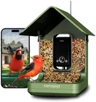 Camojojo Bird Feeder with Camera of 32MP Photo & 4K Video, Smart Bird Feeder with AI Identify, 10000mAh Built-in Battery, Full-Color Night View, 32 SD, IP66, 2.4G/5G Dual WiFi Wireless, Live Function