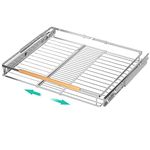 iPEGTOP Pull Out Cabinet Drawer Shelf Organizer, Extendable Sliding Slide Out Pantry Shelves Storage Heavy Duty for Kitchen Cabinets Under Sink, Adjustable Width 16.3~26.3" W x 17.3" D