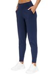 THE GYM PEOPLE Athletic Joggers for Women Sweatpants with Pockets Workout Tapered Lounge Yoga Pants Women's Leggings (Blue, Small)