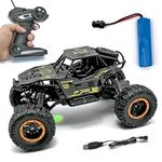 Smartcraft Rock Crawler Remote Control Wheel Drive Rechargeable Plastic Rc Car for Boys Rock Climber High Speed Monster Racing Car for Kids Pack of 1,(Multicolor)