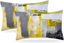 Yellow and Grey Abstract Art Artwor