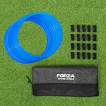 FORZA Agility Rings [Pack of 12] | Football Training Equipment | Multi-Sport Agility Ring Set | Speed Ladder Agility Hurdles | Fitness Equipment | Sports Equipment (Sky Blue)