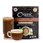 Organic Traditions Focus Fuel Organic Mushroom Coffee Organic Instant Coffee - Lion's Mane Mushrooms Coffee Blend with Adaptogens & C8 MCT - 140g/5oz