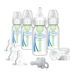 Dr. Brown's Options Slow Flow Bottle Set for Breastfed Baby (Pack of 1, Clear)