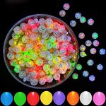 JJGoo 100Pcs Multicolor LED Balloon Lights, Waterproof Flash Round Tiny Led Light for Paper Lantern Easter Egg Pumkin Birthday Party Wedding Decoration