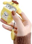 SIKENAI Cute Cinnamoroll Pom Pom Purin case for airpods pro gen 2 1 2 pro 3 Wireless Bluetooth headsets Protective Cover (airpods 1 or 2,Yellow)