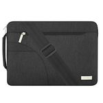 MOSISO Laptop Shoulder Bag Compatible with MacBook Air/Pro,13-13.3 inch Notebook,Compatible with MacBook Pro 14 2023-2021 A2779 M2 A2442 M1, Polyester Briefcase Sleeve with Side Handle, Black