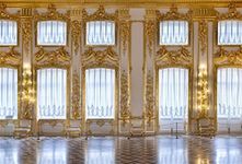 AOFOTO 10x7ft Luxurious Palace Backdrop for Photography Retro European Aristocratic Castle Noble Royal Interior Golden Hall Photography Background Girls Adult Travel Portrait Photo Booth Studio Props