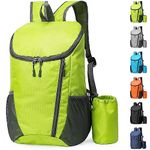 Yoolly Lightweight Foldable Backpack, Small Hiking Rucksack, Waterproof Packable Backpack for Men Women Kids, Durable Rucksack for Outdoor Sport Travelling Hiking Camping Biking Walking (Green)