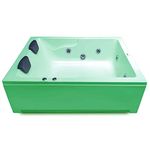 MADONNA Falcon 5 Feet Acrylic Whirlpool Massage Bathtub with Front Panel - Green