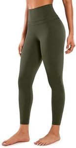 CRZ YOGA Women's Naked Feeling High Waist Workout Leggings-Soft Yoga Tight Workout Pants 25 Inches Olive Green Large