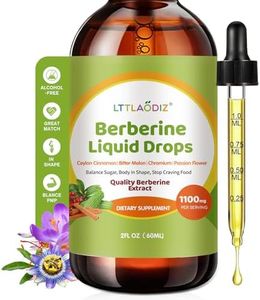 LTTLAODIZ Liquid Berberine Drops with Ceylon Cinnamon & Chromium Picolinate – Blood Sugar Support Complex – Berberine Liquid Supplement, 300mg per Serving, 2 fl oz