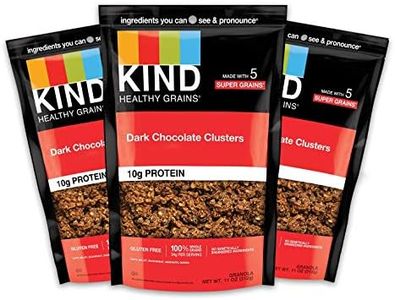 KIND Healthy Grains Clusters, Dark Chocolate Granola, Gluten Free, 10g Protein, 11 Ounce (Pack of 3)