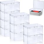 Qunclay 10 Pcs Playing Card Case Clear Playing Card Box Playing Deck Card Storage Box Card Deck Holder Card Organizer Compatible with MTG/TCG Baseball Sports Cards, 4.33 x 2.95 x 2.17 Inch