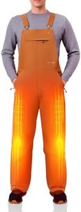 XIAOJIAQUE Men's Heated Insulated Bib Overalls – Waterproof Work Overalls with Battery Pack&Adjustable Straps for Outdoors