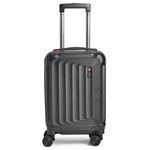 Swiss Military Aquila Robotic Series Textured Black Hard Top 20 Inch Luggage Trolley Bag, Combination Lock, Scratch Resistant, HTL119