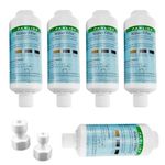 FANLIDE Bidet water filter for electronic bidet seats, Bidet toilet filter compatible with 1/2" 1/4" 3/8" Bidet hose (5 Filters + 2 Adapter)