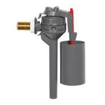 Wirquin Topy 3/8 inch 10mm Brass Side Entry Inlet Float Valve 16300501, Multi-Colour