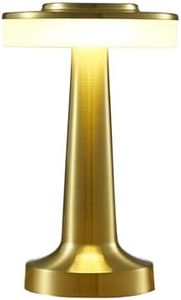 Portable LED Table Lamp with Touch Sensor，3-Levels Brightness,Rechargeable Battery Up to 48 Hours Usage, Night Light for Kids Nursery，Nightstand Lamp, Bedside Lamp (Gold)