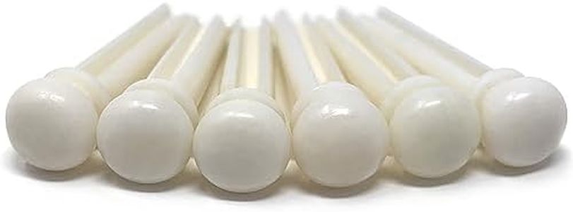 Crosby Slotted Pure Bone Bridge Pins for 6 & 12 String Acoustic Guitar