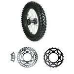 16" Rear Wheel tire Assembly Includes Brake Rotor and 428 Sprocket For Dirt Pit Bike 90/100-16 125cc 140cc 150cc Apollo RXF 150 SSR XR CRF TaoTao (16 Inch)