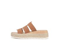 Dr. Scholl's Shoes Women's Electric Espadrille Sandal Wedge, Chip Brown Microfiber, 7