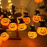 Jsdoin Pumpkin Lights Halloween String Lights Battery Powered Halloween Decoration Pumpkin Lights 16.5ft 20 LED for Halloween Party Indoor Outdoor Home Festival Decoration