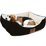 American Kennel Club Small Black Dog Bed, Solid Weave Cuddler, AKC Pet Cuddler, 26"