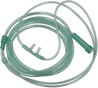 5pk Adult Oxygen Cannula w/Tabbed Nose Piece, Soft Straight Prongs & 6.5Ft Crush Resistant Tubing