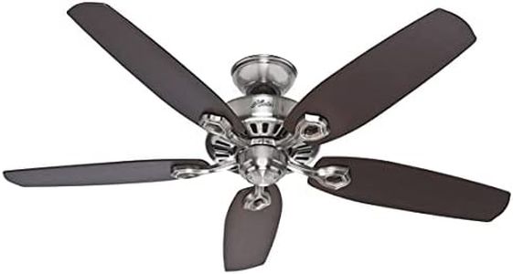 Hunter 132 cm | 52 pouces Builder Elite Ventilateur de Plafond Nickel Brossé avec Chaînette, 50566