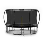 Trampoline Kids Outdoor LeJump Pumpkin 12FT Outside Net Outdoor Games Recreational Big Trampoline with Enclosure Net & Ladder Games for Adults & Kids Toys Birthday Gifts (Black)