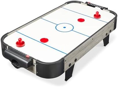 Best Choice Products 40in Portable Tabletop Air Hockey Arcade Table for Game Room w/ 100V Motor, Electric Fan, 2 Strikers, 2 Pucks - Gray