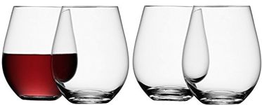 LSA Wine Stemless Red Wine Glass 530ml Clear | Set of 4 | Mouthblown & Handmade Glass | WI02