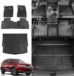 Rongtaod Floor Mats Compatible with 2021 2022 2023 Nissan Rogue Trunk Mat Cargo Mat Cargo Liner All Weather Trunk Liner Rogue Accessories (Trunk Mat+Floor Mats)