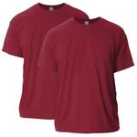 Gildan Men's G2000 Ultra Cotton Adult T-Shirt, 2-Pack, Antique Cherry red, X-Large