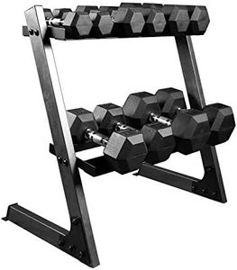 EXTREME FITNESS Dumbbell Hex Rubber Weights Set & Storage Rack Tree Dumbbells