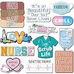 12 Pieces Nurse Refrigerator Magnets Nursing Magnetic Stickers Nursing Stickers Funny Nursing School Essentials Medical Nursing Student Stickers Magnetic Nurse Decal for Refrigerator Laptops Locker