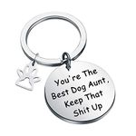 Auntie Gift Dog Aunt Gift You're The Best Dog Aunt Keep That Shit Up Keychain Dog Mom and Aunt Life Gift for Special Aunt Sister Gift (dog aunt-ky)