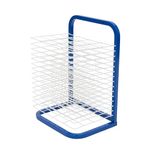 Pearington Tabletop or Wall Mount 15-Shelf Art Drying Rack, Heavy-Duty Steel Space-Saving Art Rack for Classrooms and Art Studios, Blue