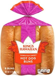 King's Hawaiian Original Hawaiian Sweet Hot Dog Buns 8 Count (Pack of 3)